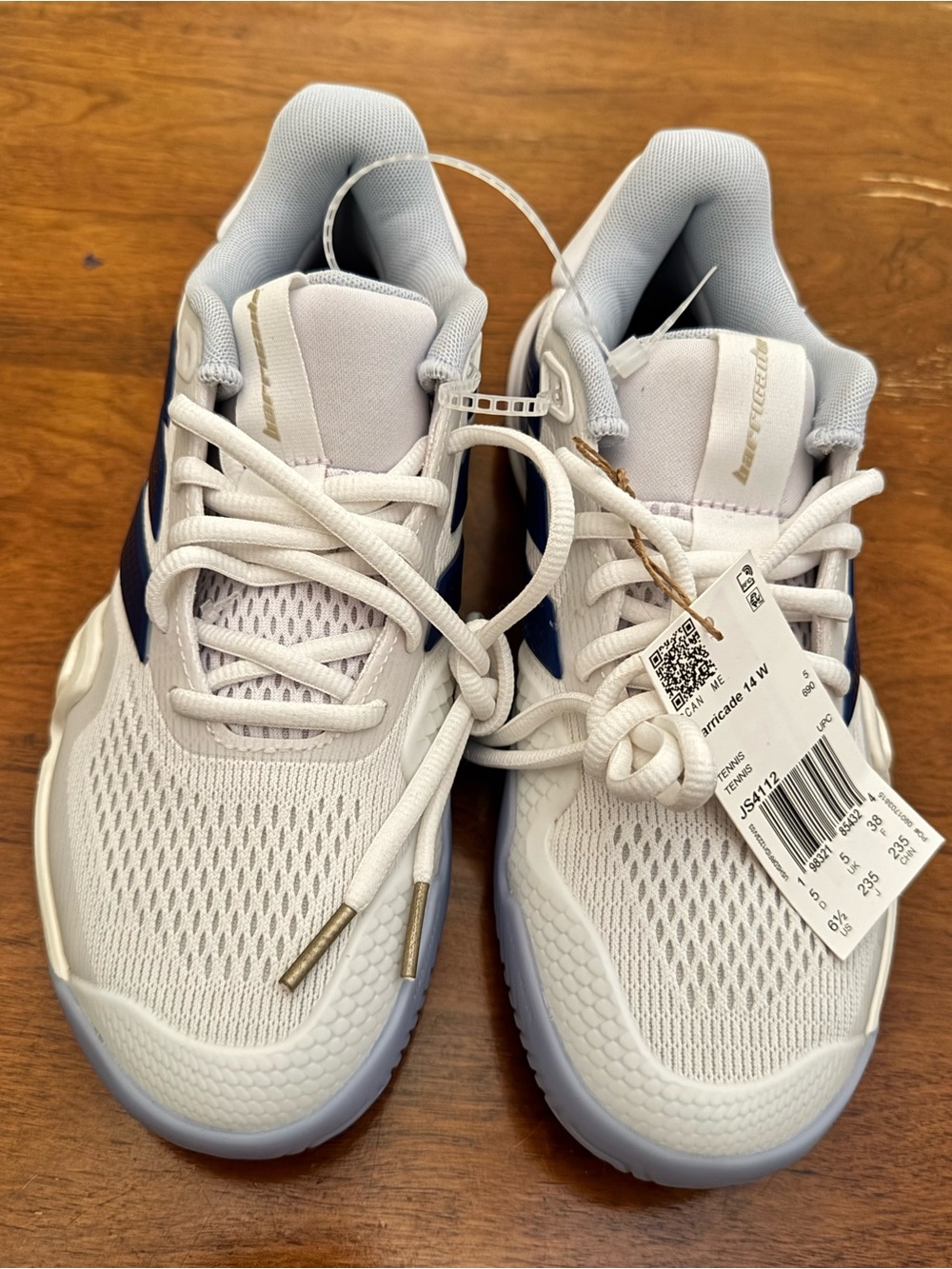 Unbranded Kids White Sneakers with Navy Accents - Lightweight Comfort